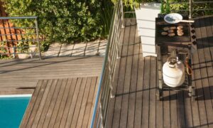 multi level deck toronto sloped yard